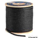 Cima Ormeggio alta tenacità nero 3 legnoli - Venduta al metro