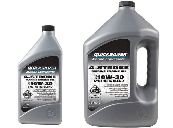 OLIO QUICKSILVER SINTETICO PER FUORIBORDO 4 TEMPI  SAE 10 W-30 4lt