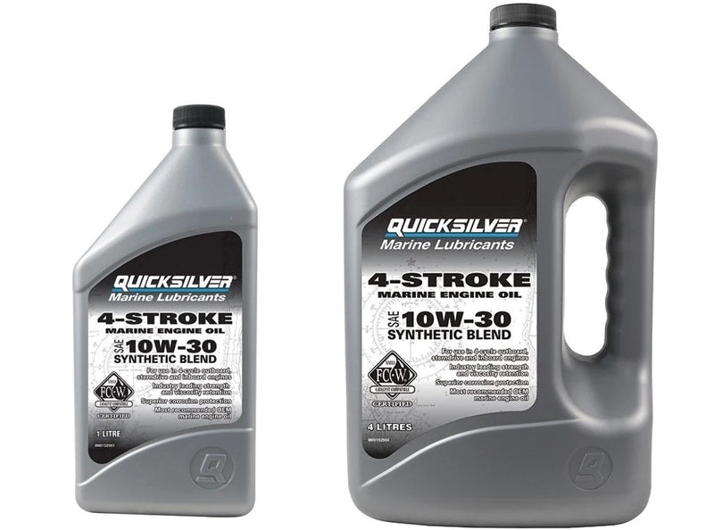 OLIO QUICKSILVER SINTETICO PER FUORIBORDO 4 TEMPI  SAE 10 W-30 4lt