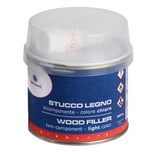 Stucco legno bicomponente scuro RAL 8028 250g - Osculati