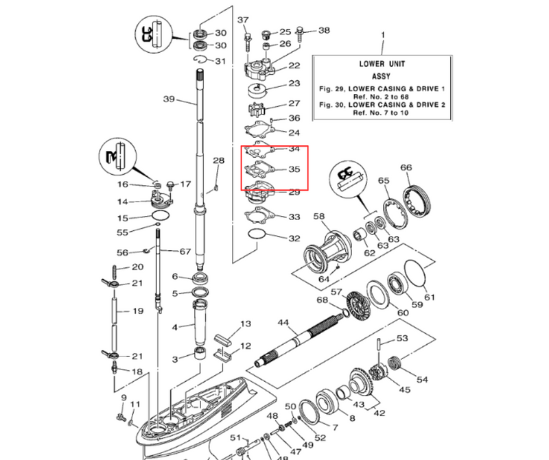 Guarnizione originale corpo pompa 6CJ-44324-00
