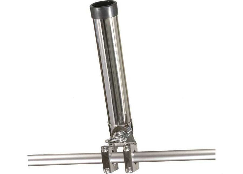 Portacanne inox con morsetto per tubo 22-30mm