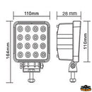 Faro impermeabile 16 LED