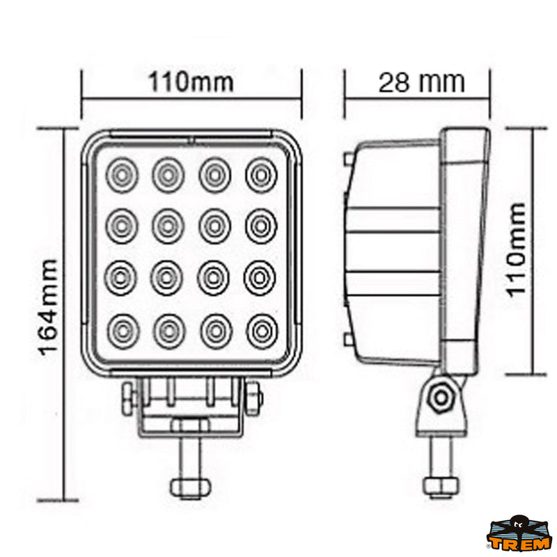 Faro impermeabile 16 LED