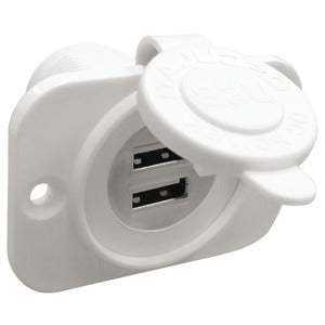 Presa incasso doppia USB bianca Osculati