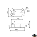 Contenitore doccia + miscelatore ovale