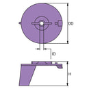 Pinna Yamaha 40/60 in alluminio - Martyr