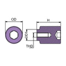 Anodo Yamaha CM68V1132502 in alluminio - Martyr