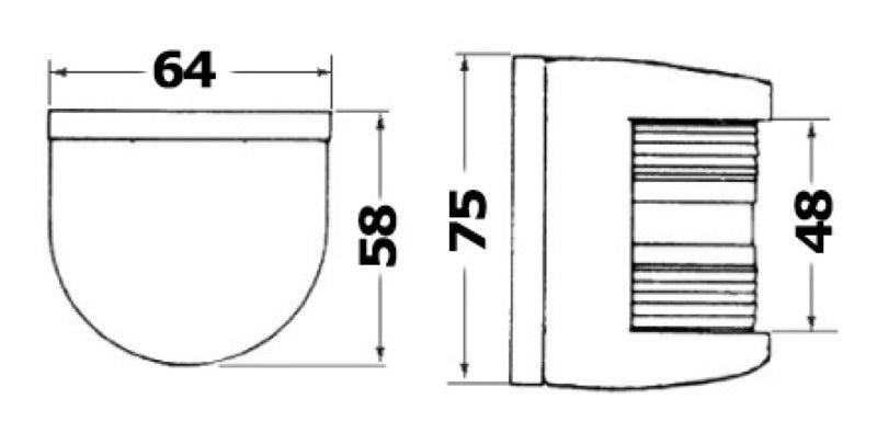 Fanale U77 testa albero/bianco
