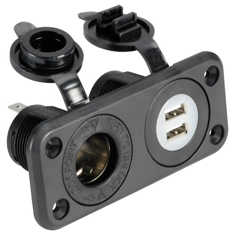 Presa accendisigari + doppia USB - Osculati