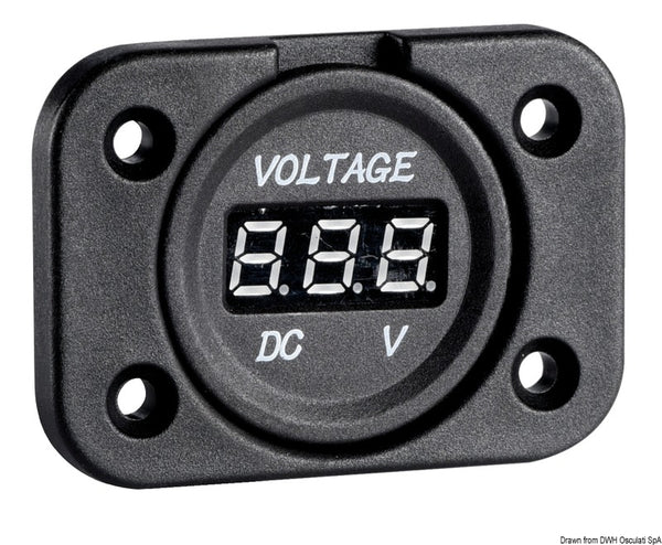 Voltmetro digitale 8/32 V da incasso - Osculati