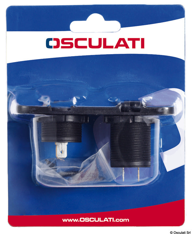 Voltmetro digitale e presa USB doppia 4.8A - Osculati