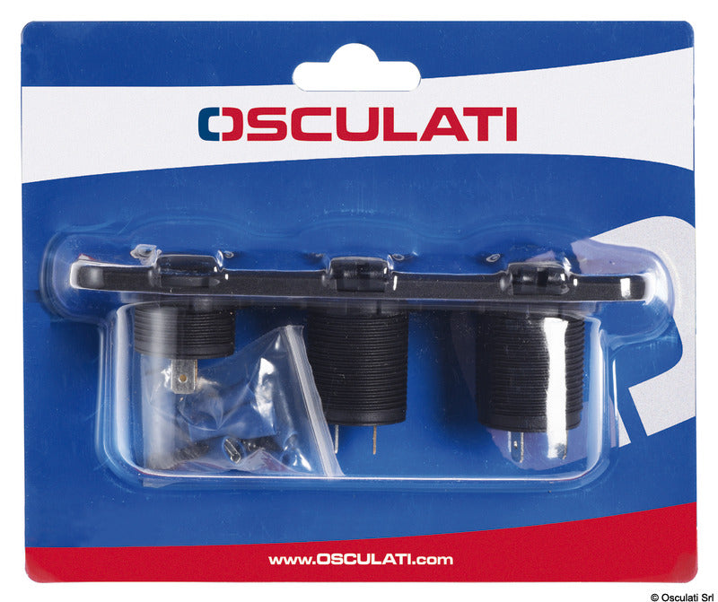 Voltmetro digitale + presa corrente + USB doppia 4.8A - Osculati