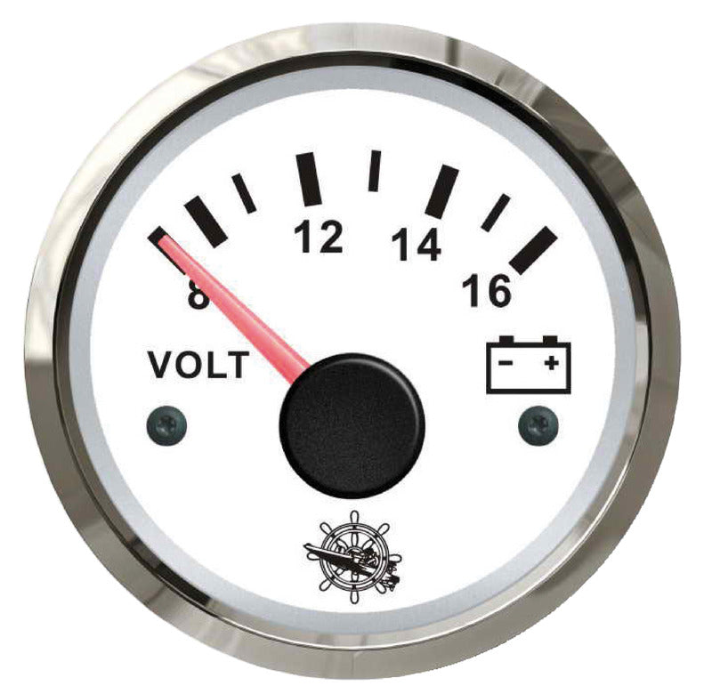 Voltmetro 8/16 V bianco/lucida