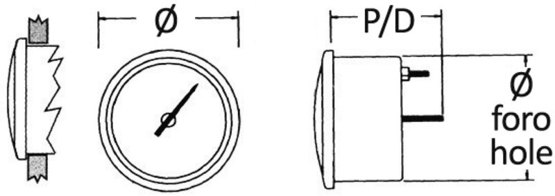 Indicatore carburante 240/33 ohm bianco/lucida