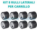 Kit 8 rulli laterali universali per carrelli