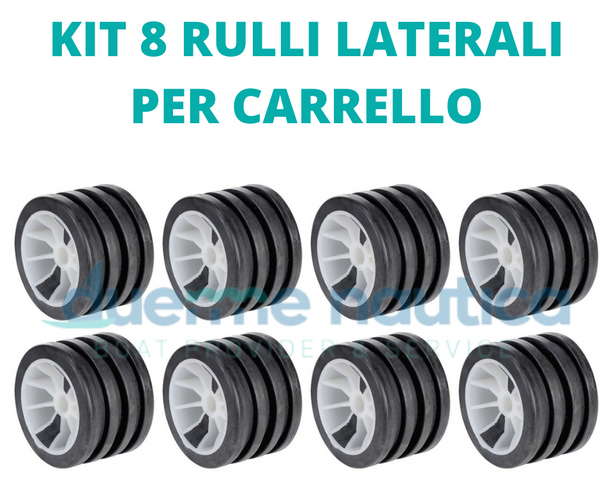 Kit 8 rulli laterali universali per carrelli