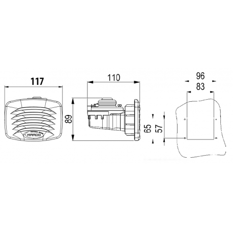 Tromba da incasso SM1 12V - Marco